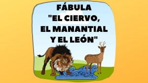 Fábula El ciervo, el manantial y el león