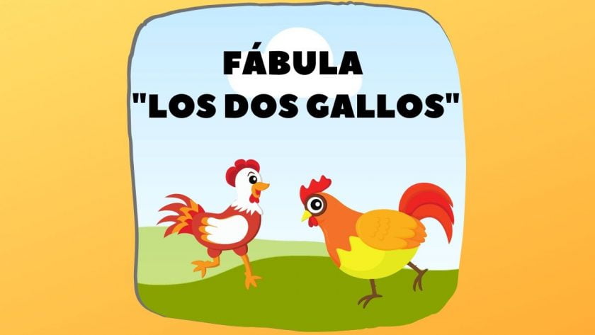 Fábula Los dos gallos