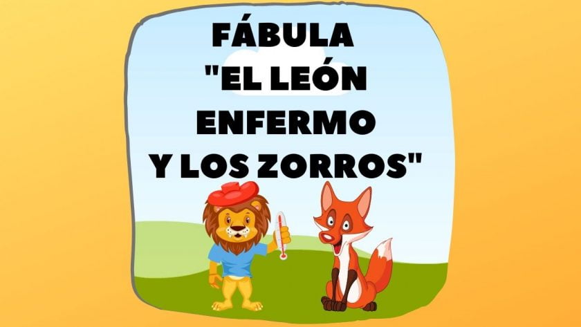 Fábula El león enfermo y los zorros